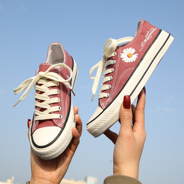 LM | Low Cut with floral print sneakers