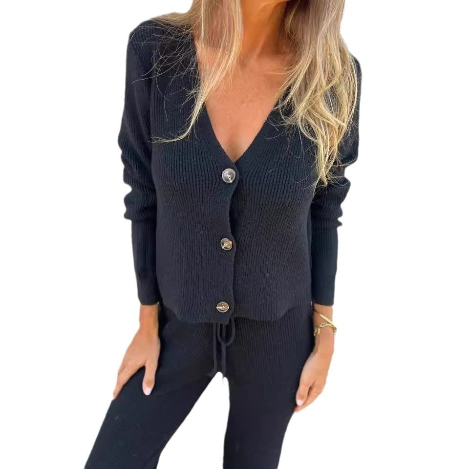 LM | Elegant cardigan & pants set for women
