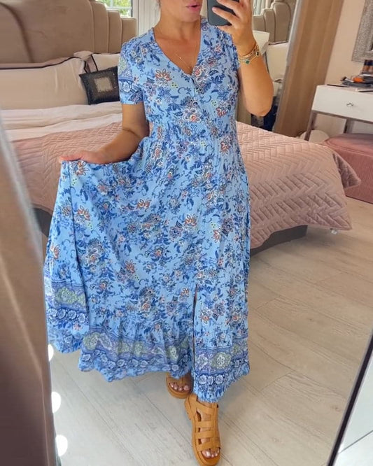 LM | Floral bohemian maxi dress