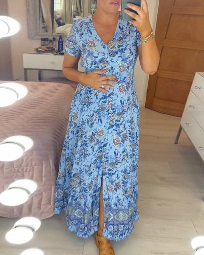LM | Floral bohemian maxi dress