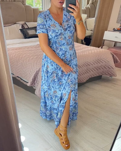 LM | Floral bohemian maxi dress