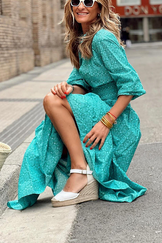 LM | Special Treat Printed maxi dress with elastic waist