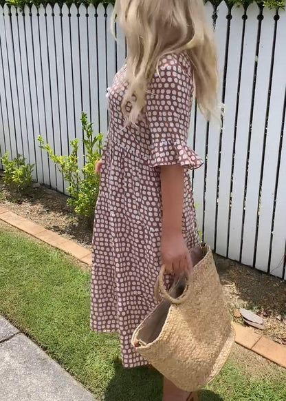 LM | Short sleeve midi dress