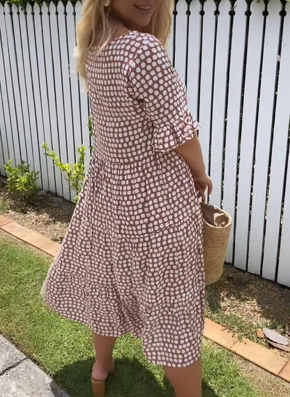 LM | Short sleeve midi dress