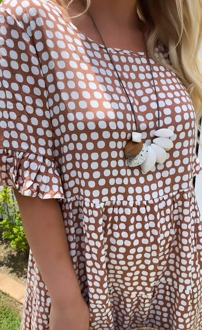LM | Short sleeve midi dress