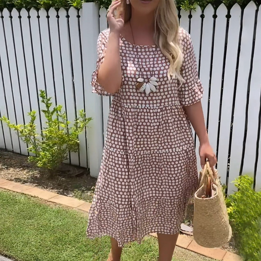 LM | Short sleeve midi dress