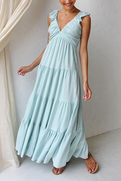 LM | Linen sleeveless maxi dress