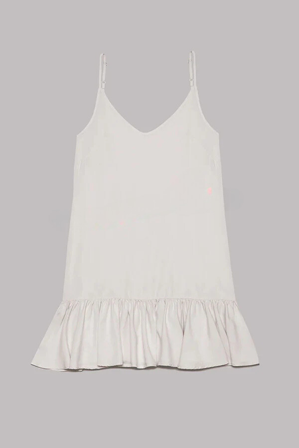 LM | Cotton-linen blend Flowing A-line mini dress