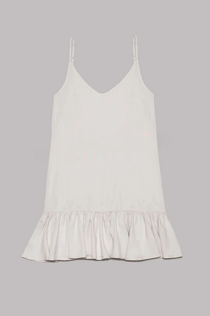 LM | Cotton-linen blend Flowing A-line mini dress