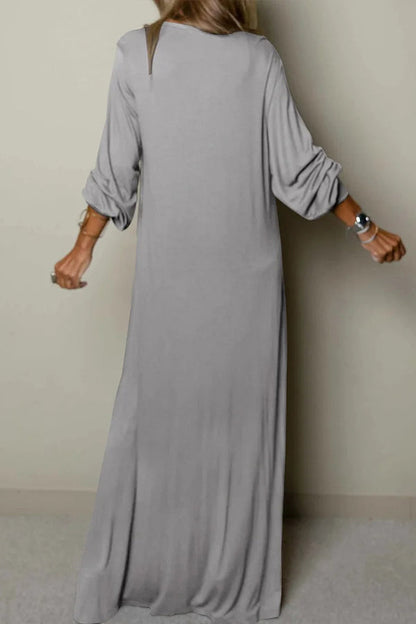 LM | Ladies Casual maxi dress with V-neckline