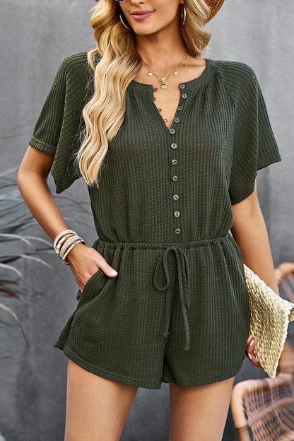 LM | buttons design casual one-piece romper