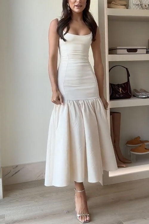 LM | Ruffle midi dress