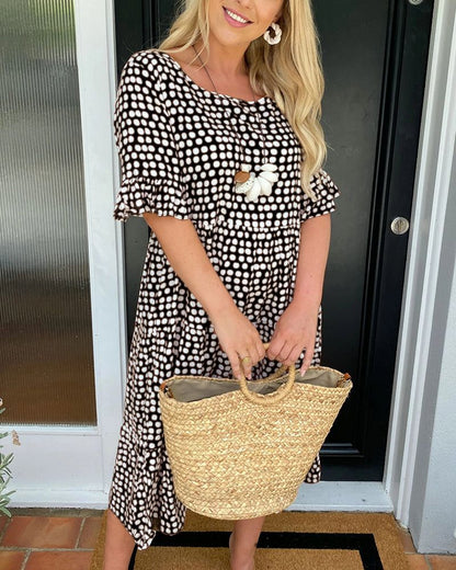 LM | Leslie | polka dot midi dress