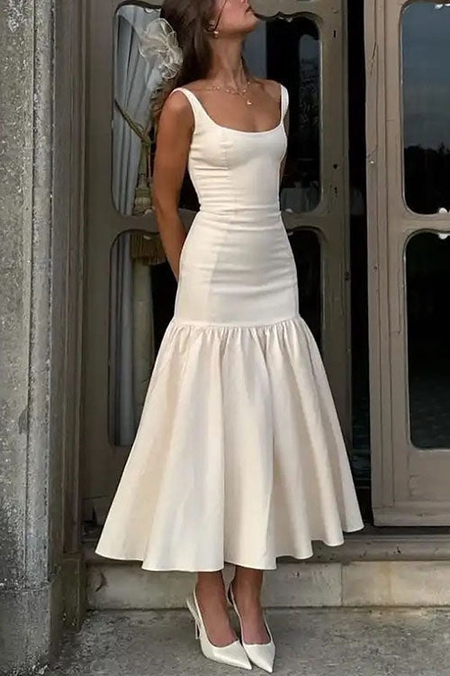 LM | Ruffle midi dress