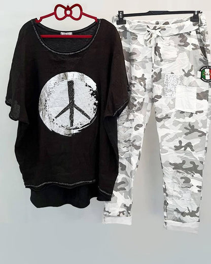 TS | Camouflage-coloured patchwork set