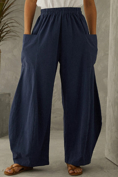 LM | Casual Solid Pocket Loose Unicolored Underpants