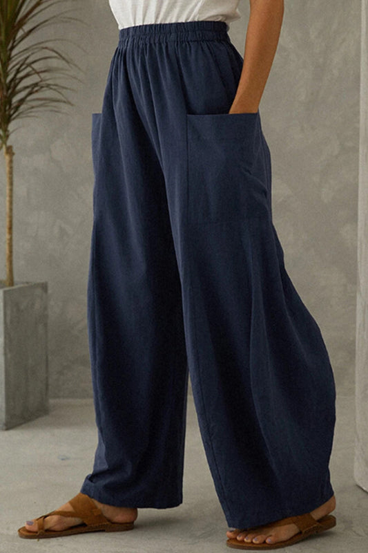 LM | Casual Solid Pocket Loose Unicolored Underpants