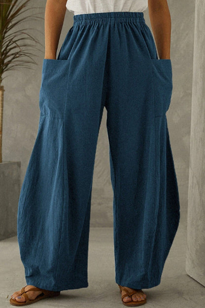 LM | Casual Solid Pocket Loose Unicolored Underpants