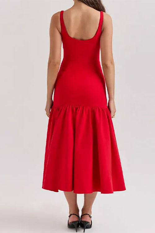LM | Ruffle midi dress