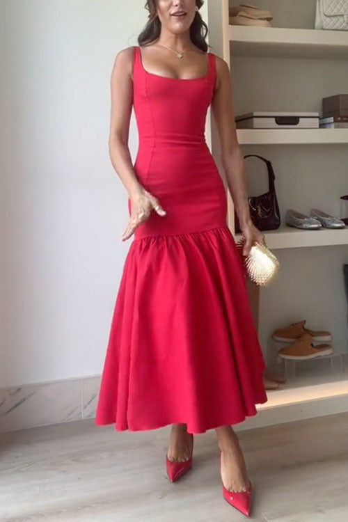 LM | Ruffle midi dress