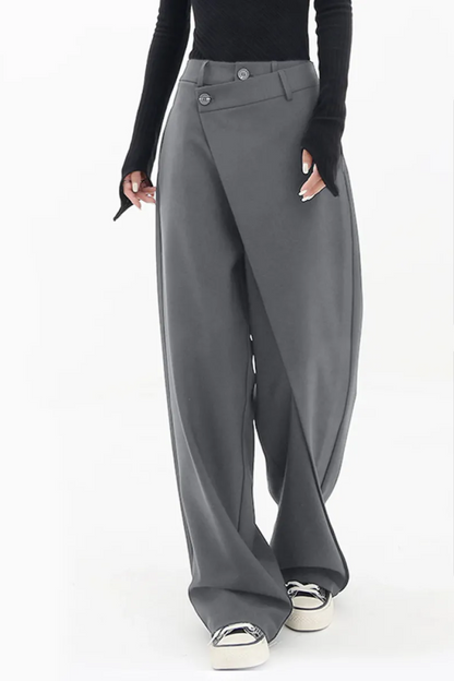 LM | Irregular wide pants for women