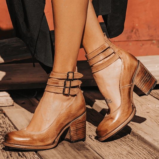 LM | triple buckle heels