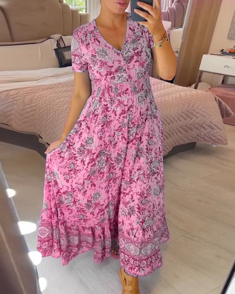 LM | Floral bohemian maxi dress