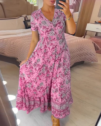 LM | Floral bohemian maxi dress