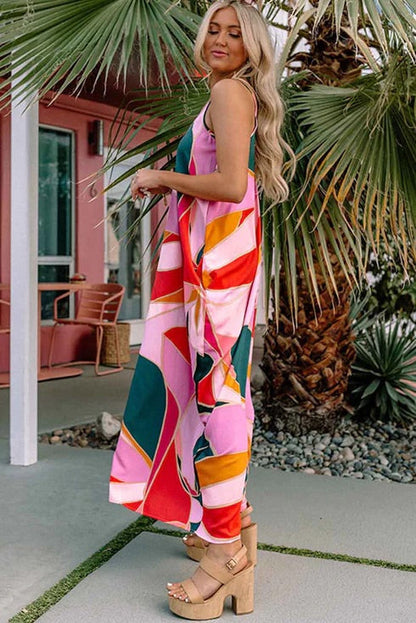 LM | Boho Print Slip Sleeveless Maxi Dress