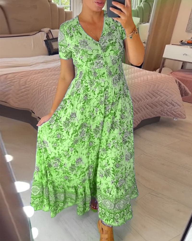 LM | Floral bohemian maxi dress