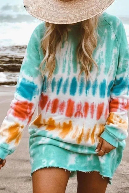 LM | Florcoo Tie-dye Blue Mini Dress(4 colors)