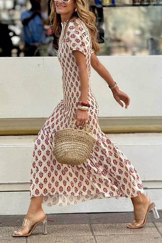 LM | Astrid honeycomb maxi dress