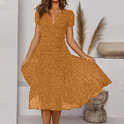 TS | V-neck wrap midi dress