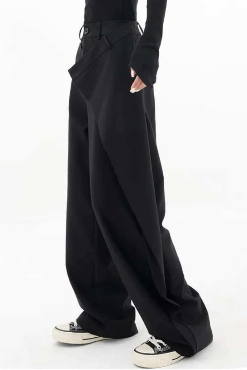 LM | Irregular wide pants for women