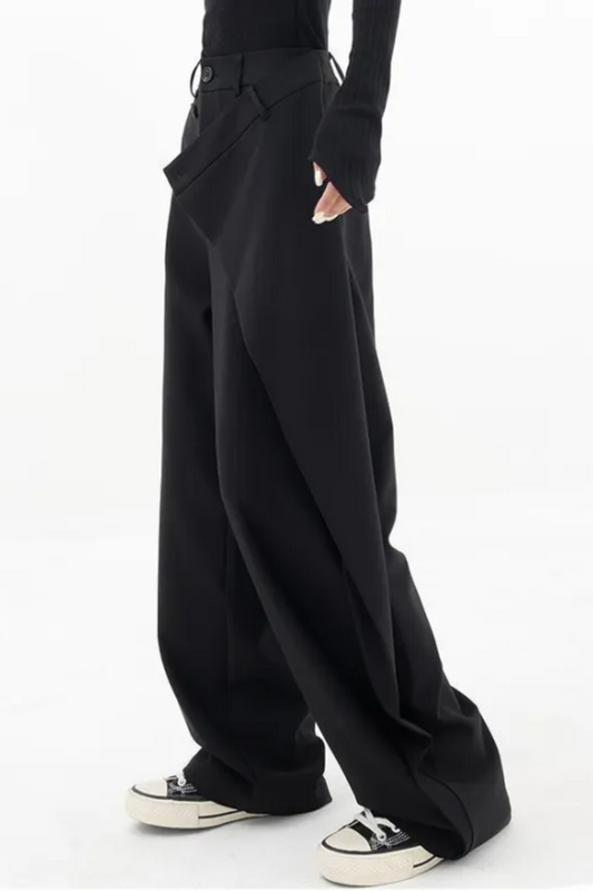 LM | Irregular wide pants for women