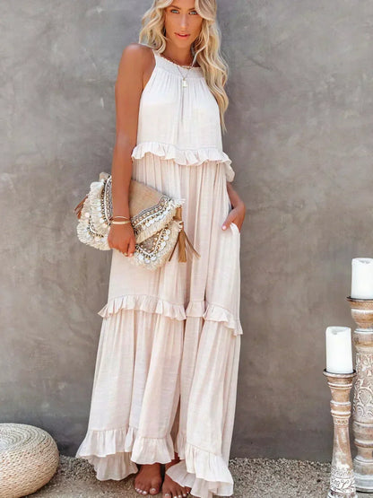 LM | Effortless Ruffle Maxi Dress