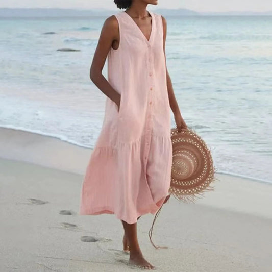 LM | elegant summer midi dress for women