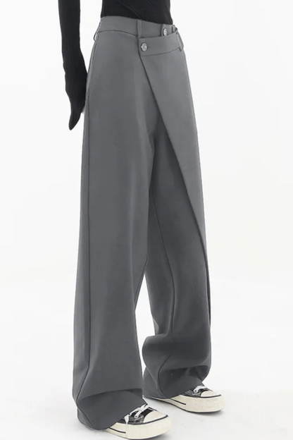 LM | Irregular wide pants for women