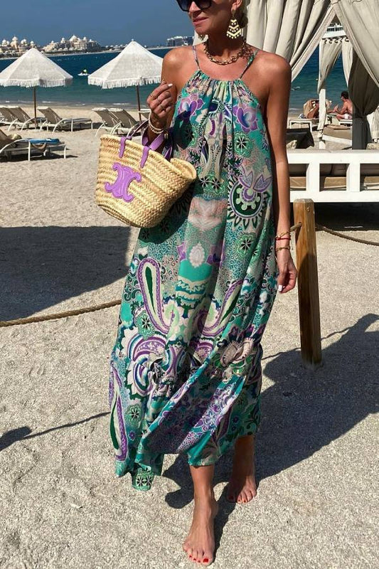 LM | Aqua Black Silk Designer Maxi Dress