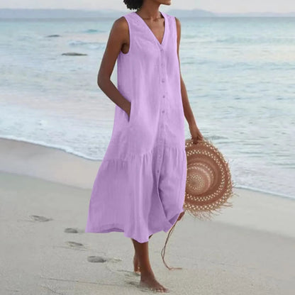 LM | elegant summer midi dress for women