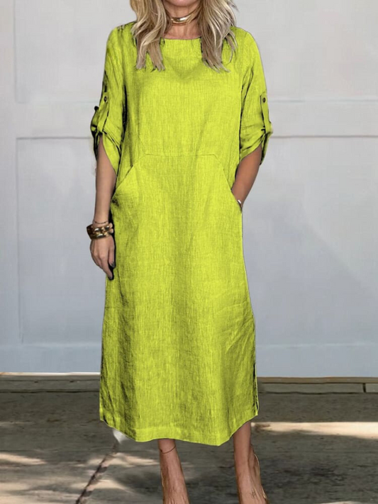 LM | Elegant pocket midi dress