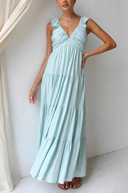 LM | Linen sleeveless maxi dress