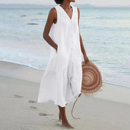 LM | elegant summer midi dress for women