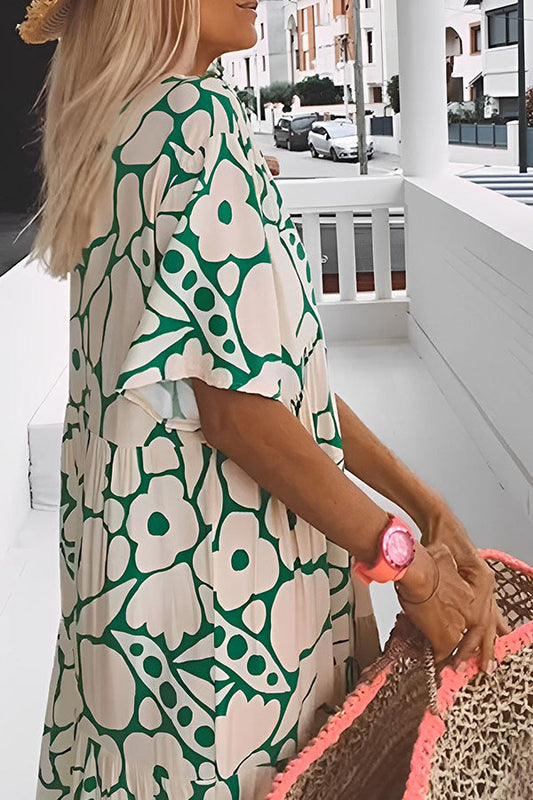 LM | FLORAL PRINT VACATION MIDI DRESS