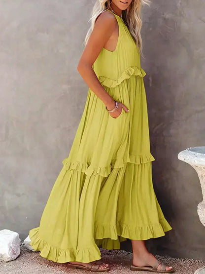 LM | Effortless Ruffle Maxi Dress