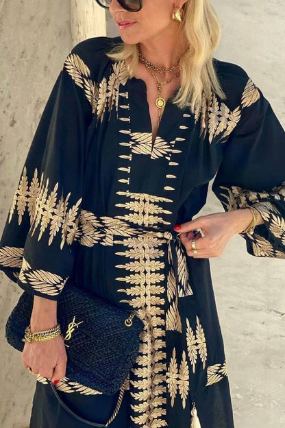 LM | Midnight Boho Bliss Dream Midi Dress