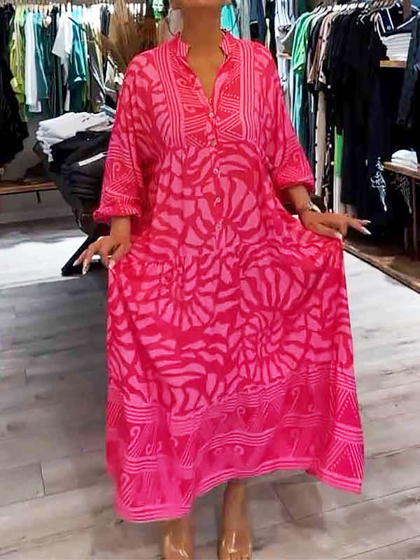 LM | Effortless midi dress with V-neckline