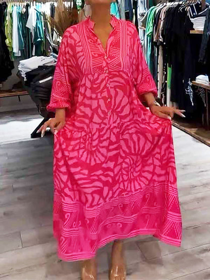 LM | Effortless midi dress with V-neckline