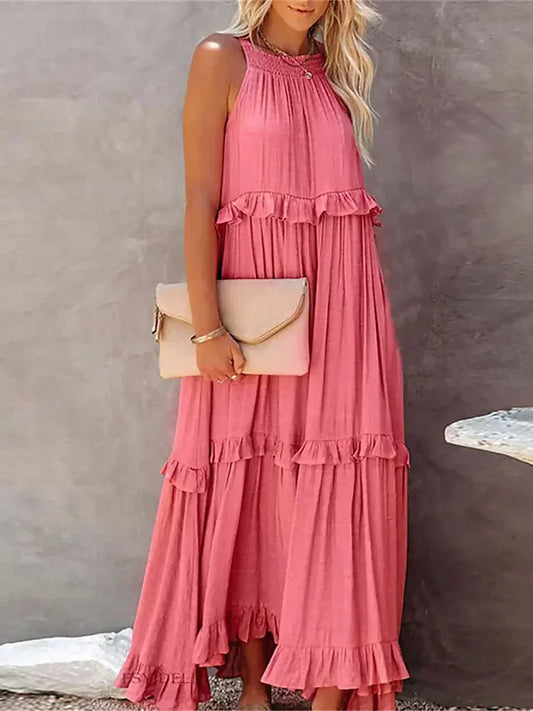 LM | Effortless Ruffle Maxi Dress