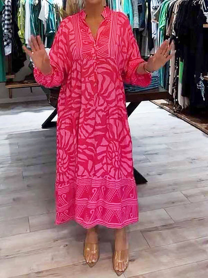 LM | Effortless midi dress with V-neckline